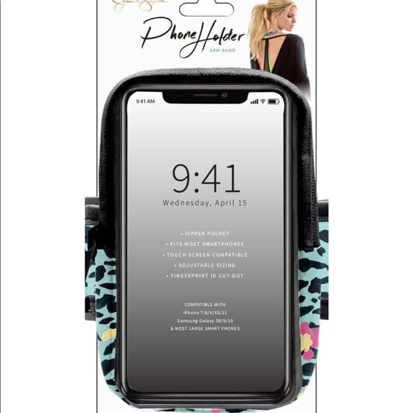 NWT Jessica Simpson Floral zebra Print Phone Holder Arm Band - Picture 5 of 5